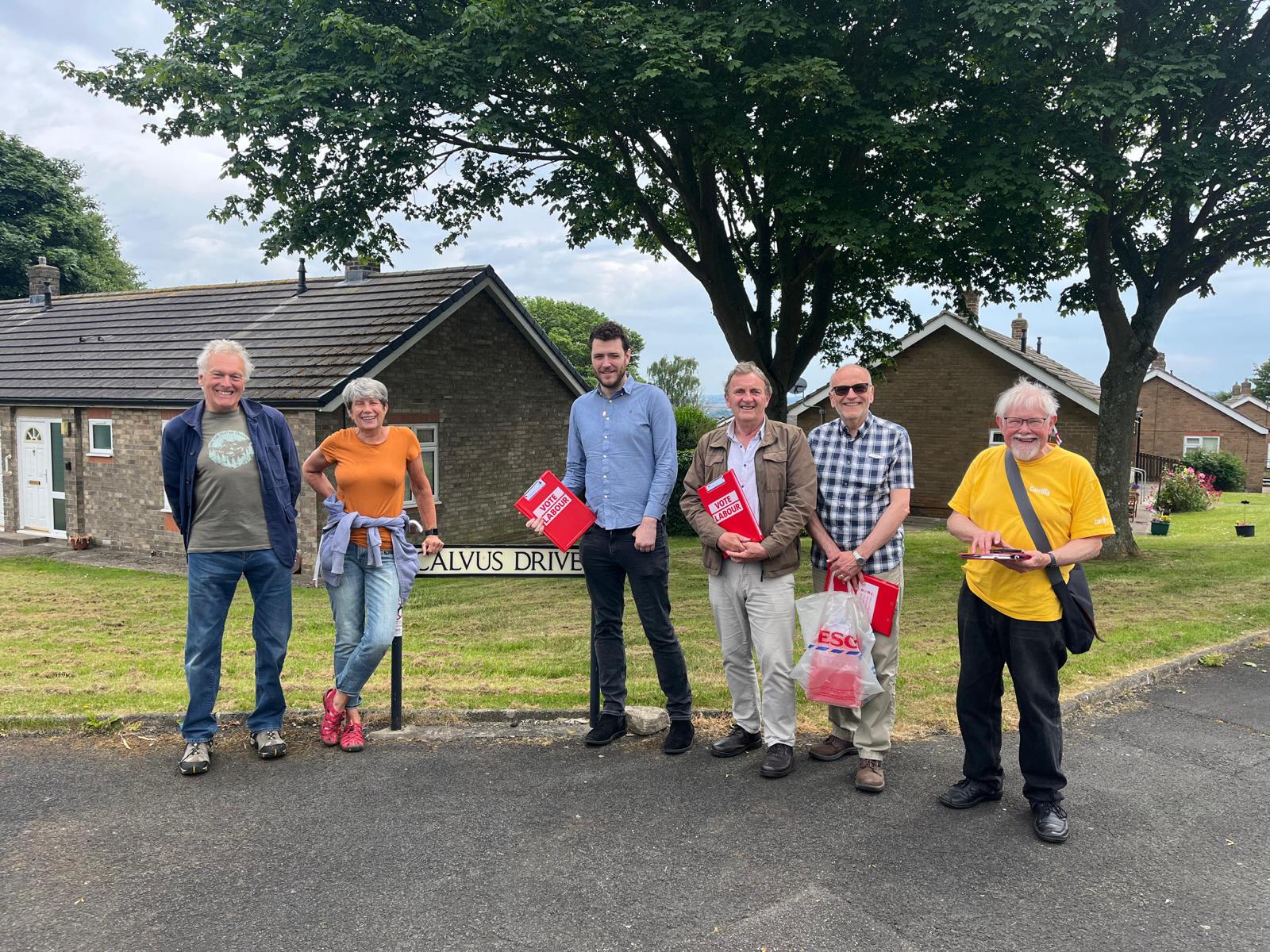 Campaigning for Labour in Heddon on the Wall